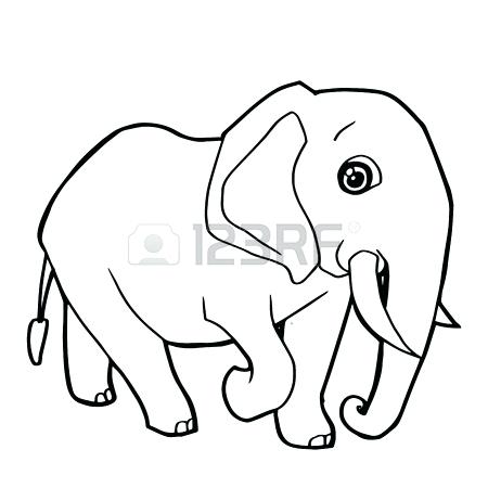 450x450 Cute Elephant Coloring Pages Murs