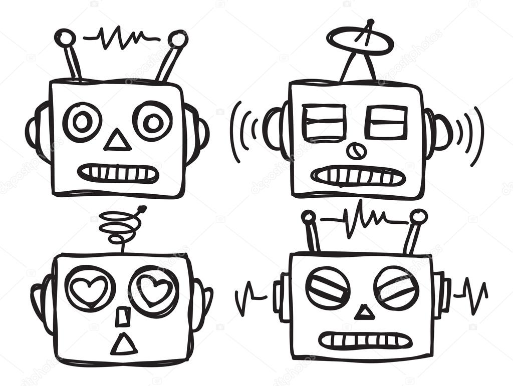 1024x771 Cute Robot Face Stock Vector Mhatzapa