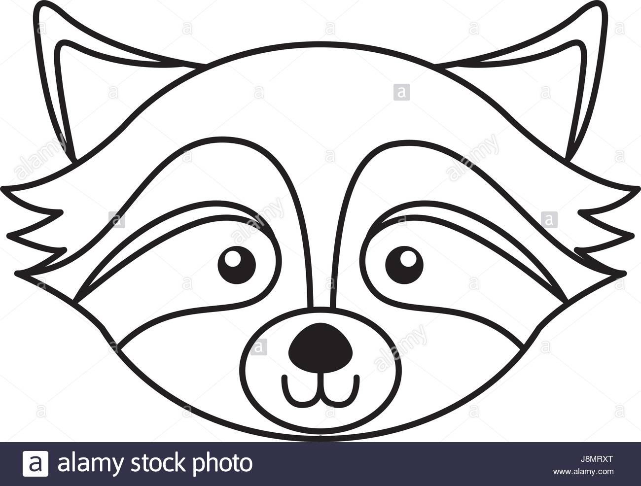 1300x986 Cute Raccoon Face Cartoon Stock Vector Art Amp Illustration, Vector