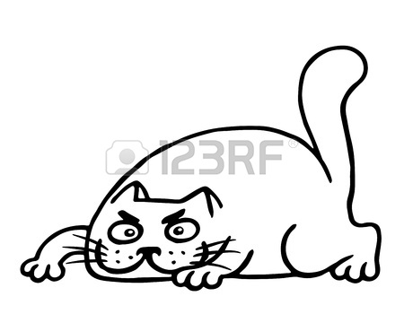 450x350 Drunk Happy Fat Cat Celebrated The Holiday Sits Happy. Isolated