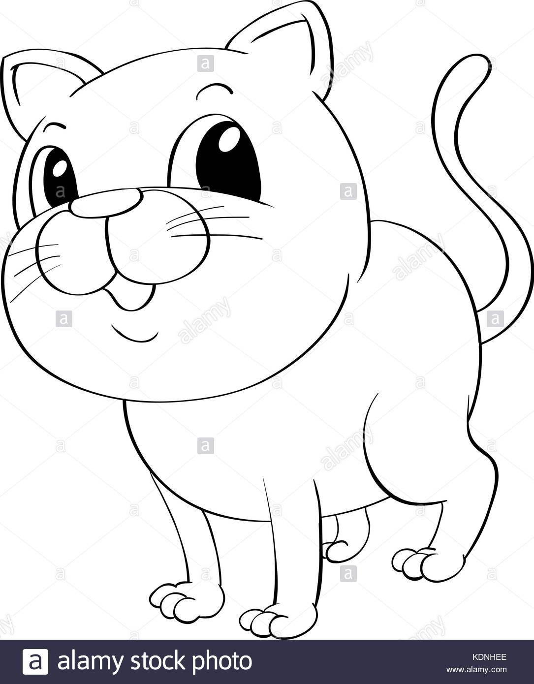 1085x1390 Animal Outline For Fat Cat Illustration Stock Vector Art