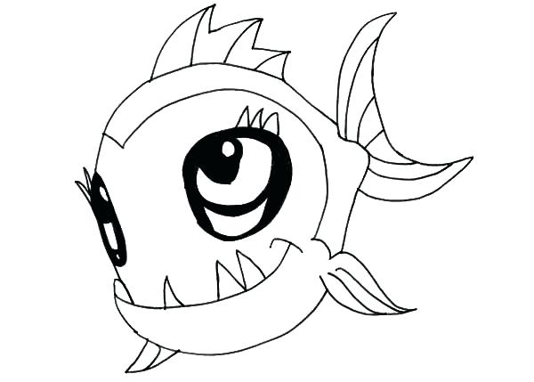 600x429 Cute Fish Coloring Pages Cute Tropical Fish Coloring Pages Cute