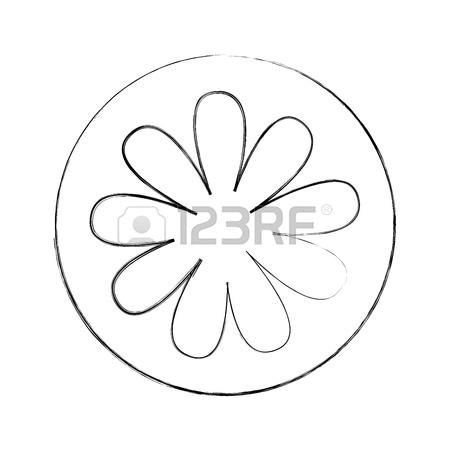 450x450 Cute Flower Drawing Decorative Vector Illustration Design Royalty