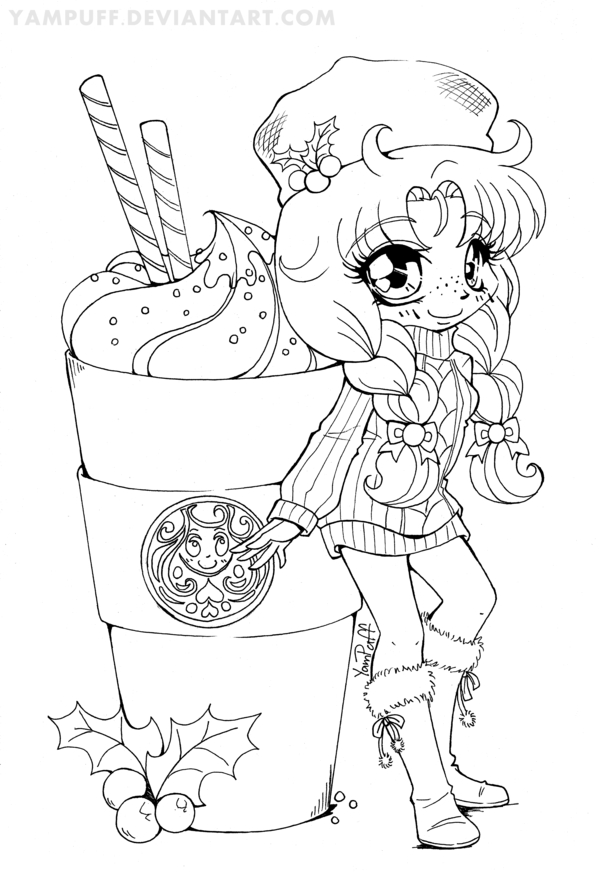 600x873 Cute Food Coloring Page