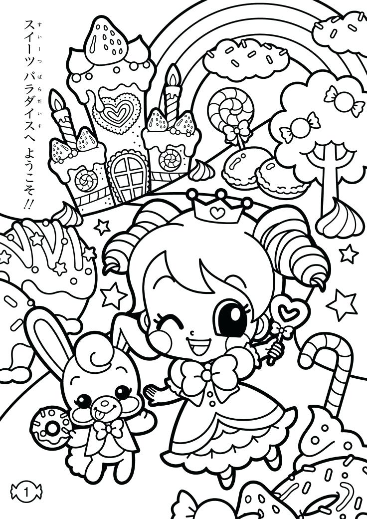 736x1040 Kawaii Coloring Pages Plus Elephant Colori On Drawing Cute Food
