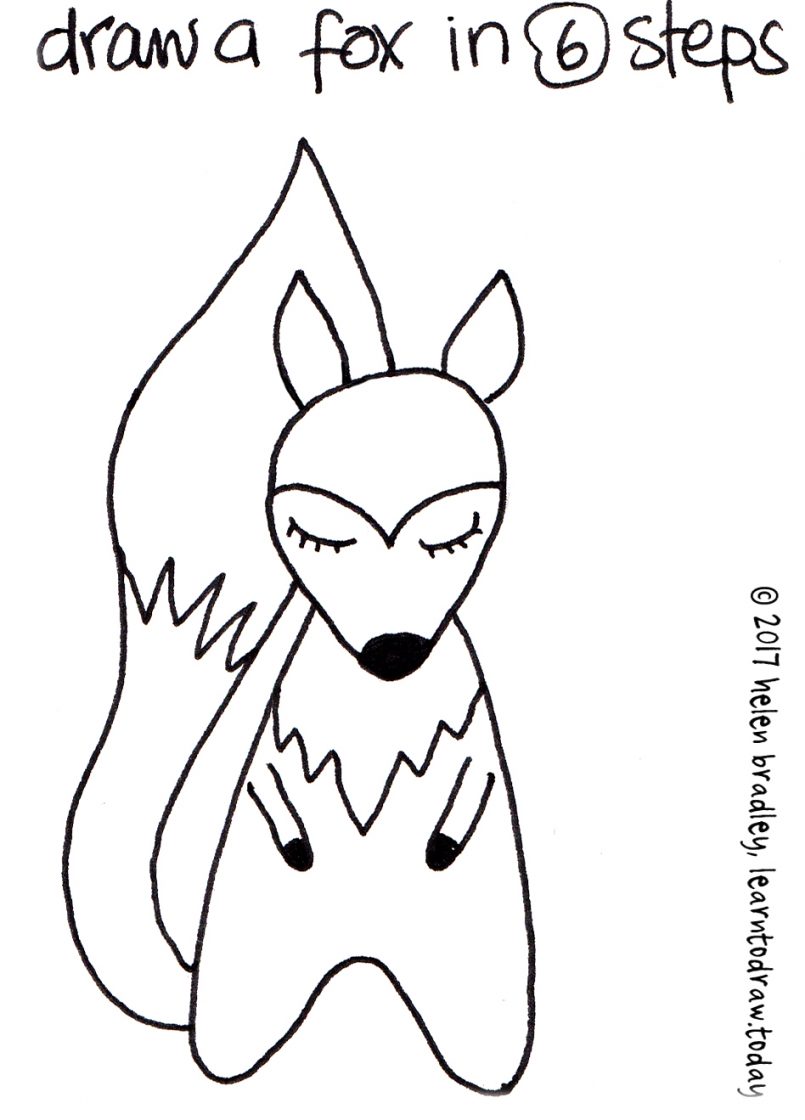 805x1120 Drawing Easy Cute Fox Drawing Plus Easy Fox Face Drawing As Well