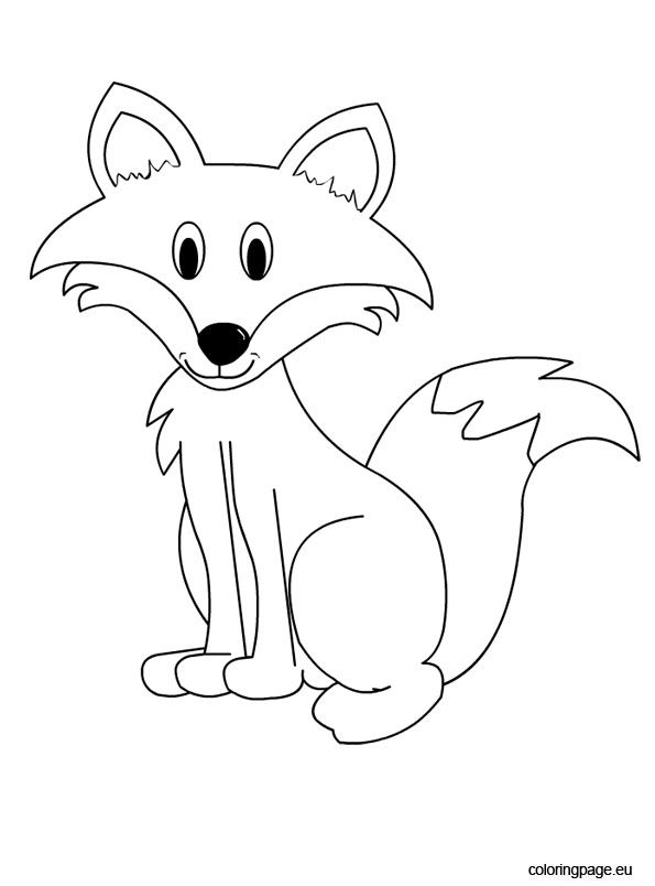 595x804 Nice And Cute Fox Coloring Pages Images For Kids