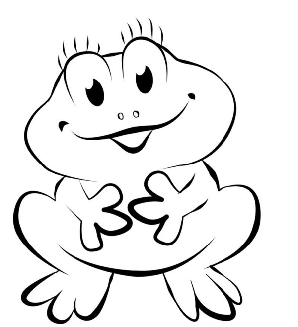 600x658 Unique Cute Frog Coloring Pages 38 For Your Coloring Pages Online