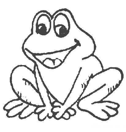 411x430 Cute Frog Coloring Pages
