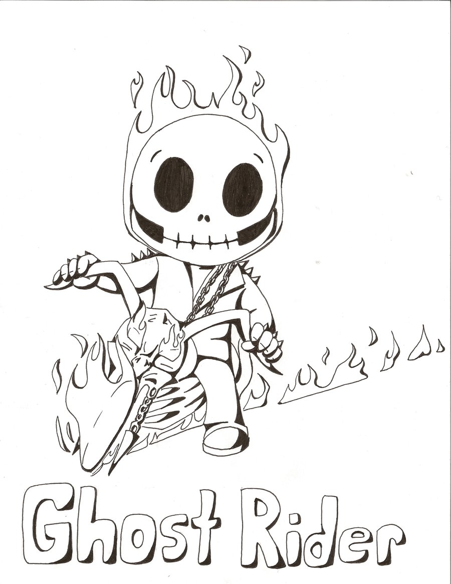 900x1165 Chibi Ghost Rider By Edwardscissorhands33