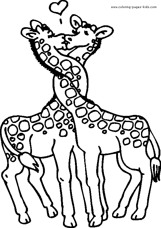 524x738 Cartoon Giraffe Coloring Pages