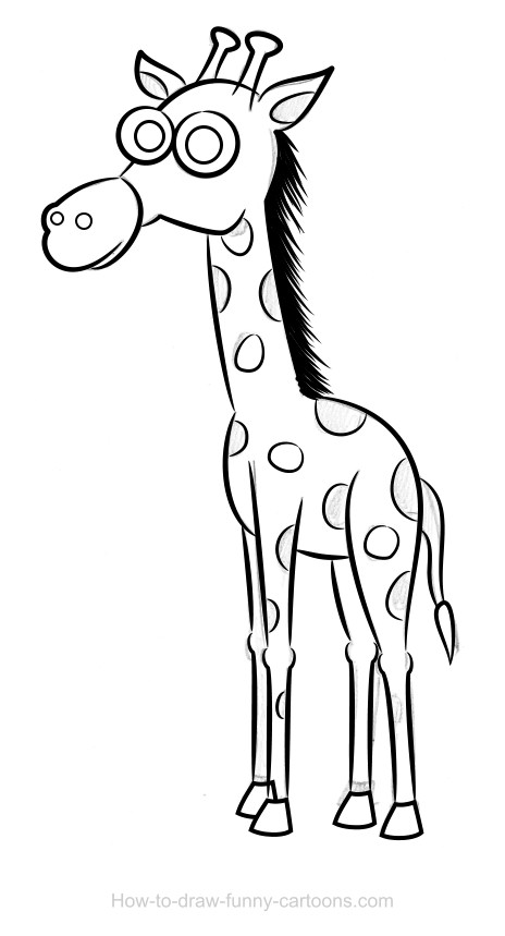 464x859 Giraffe Drawing How To Draw Giraffe Drawing