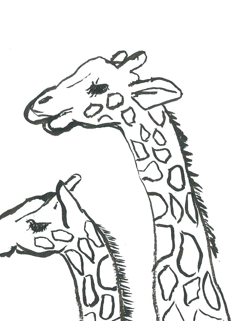 753x1024 Giraffe Coloring Pages Printable Synthesis.site