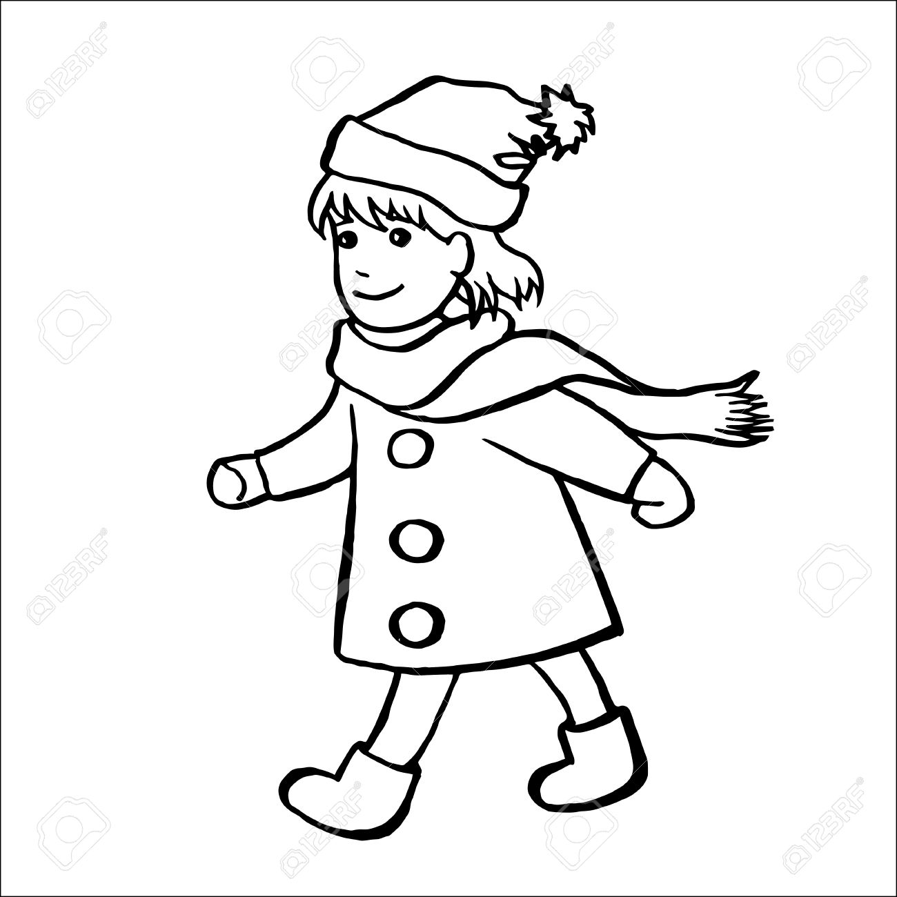 1300x1300 Drawn Little Girl Cute