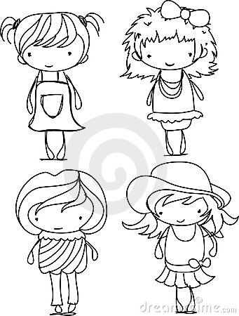 341x450 Fresh Cartoon Drawing Of A Girl Cartoon Cute Girl Vector Royalty