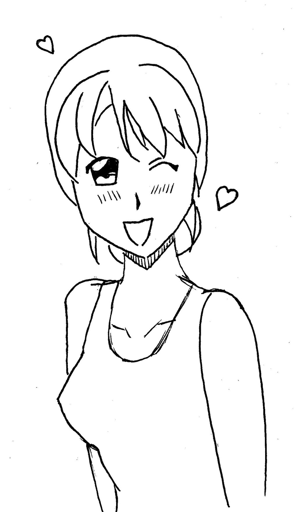 1024x1757 Sassy Cute Girl Sketch By Mangatime2