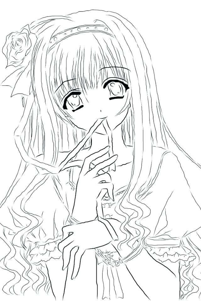 640x960 Chibi Anime Coloring Pages Cute Girl Sheets