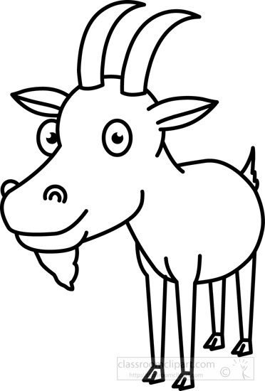 372x550 Goat Black White Outline.jpg Clip Art Outlines