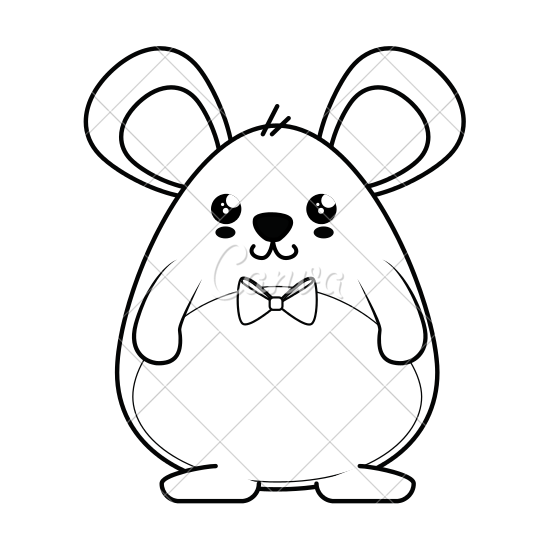 550x550 Cute Hamster Pet Vector Icon Illustration