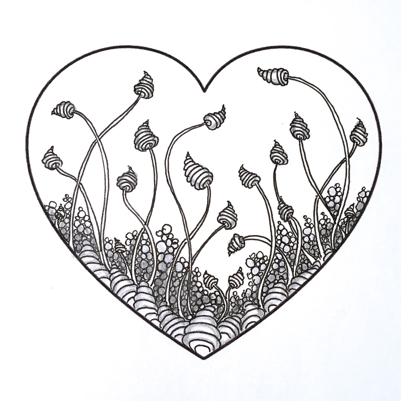 1280x1280 Zentangle Valentine's Heart Series Designs 2016 Always Choose