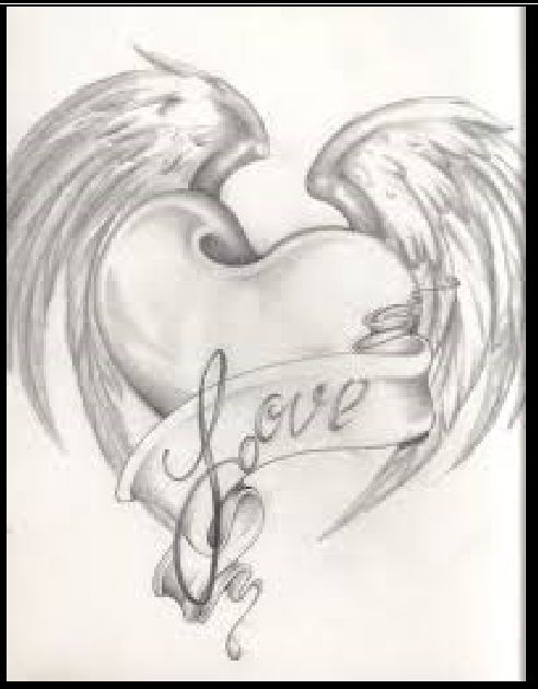 492x630 How To Draw A Heart With Wings Step 7 Draw Lt3