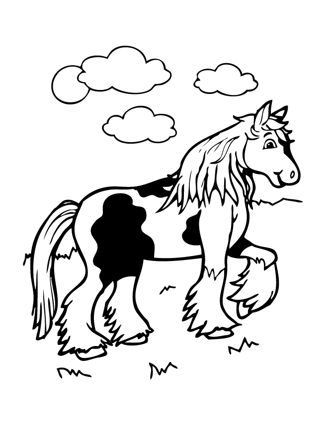 670x867 Cute Horse Coloring Page H Amp M Coloring Pages