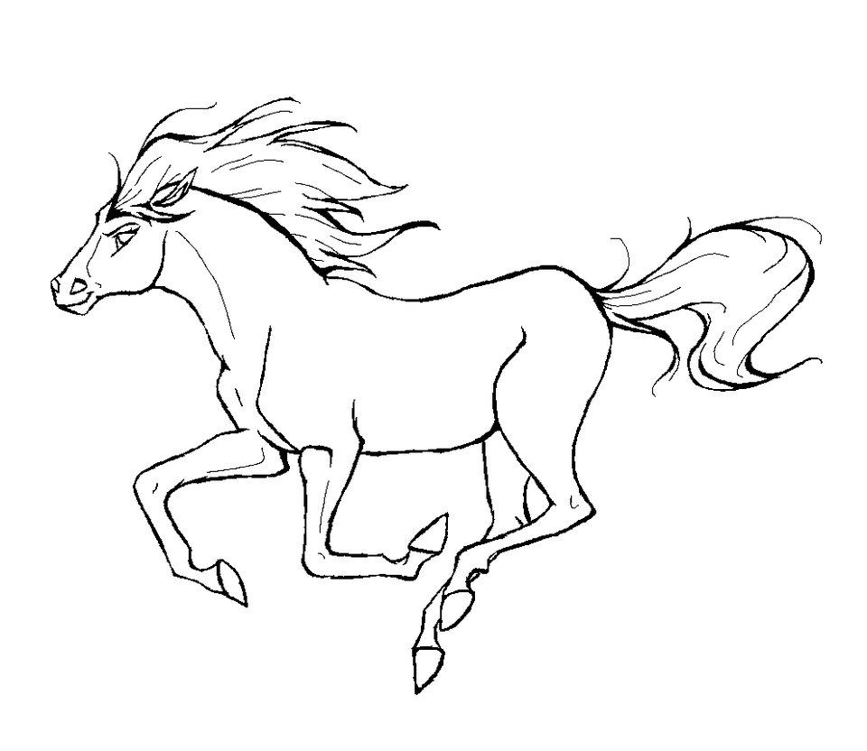 960x832 Cute Horse Coloring Pages Running