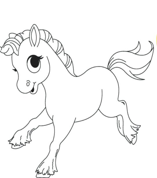 542x614 Trend Baby Horses Coloring Pages With Additional Free Cute Horse