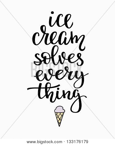 375x470 Ice Cream Solves Everything Quote Vector Amp Photo Bigstock