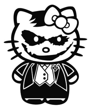 309x370 Make 2x Really Cute Batman Based Hello Kitty Decals Hello Kitty