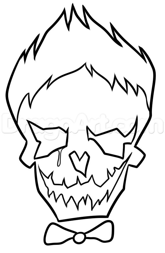 567x867 Suicide Squad Joker Skull Coloring Cute Coloring Pages