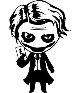 256x300 Chibi Joker Dc Comics Decal Wall Car Laptop Window Vinyl Sticker 4