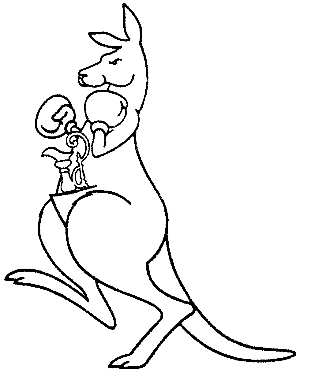 1016x1206 Cute Kangaroo Drawing Clipart Panda