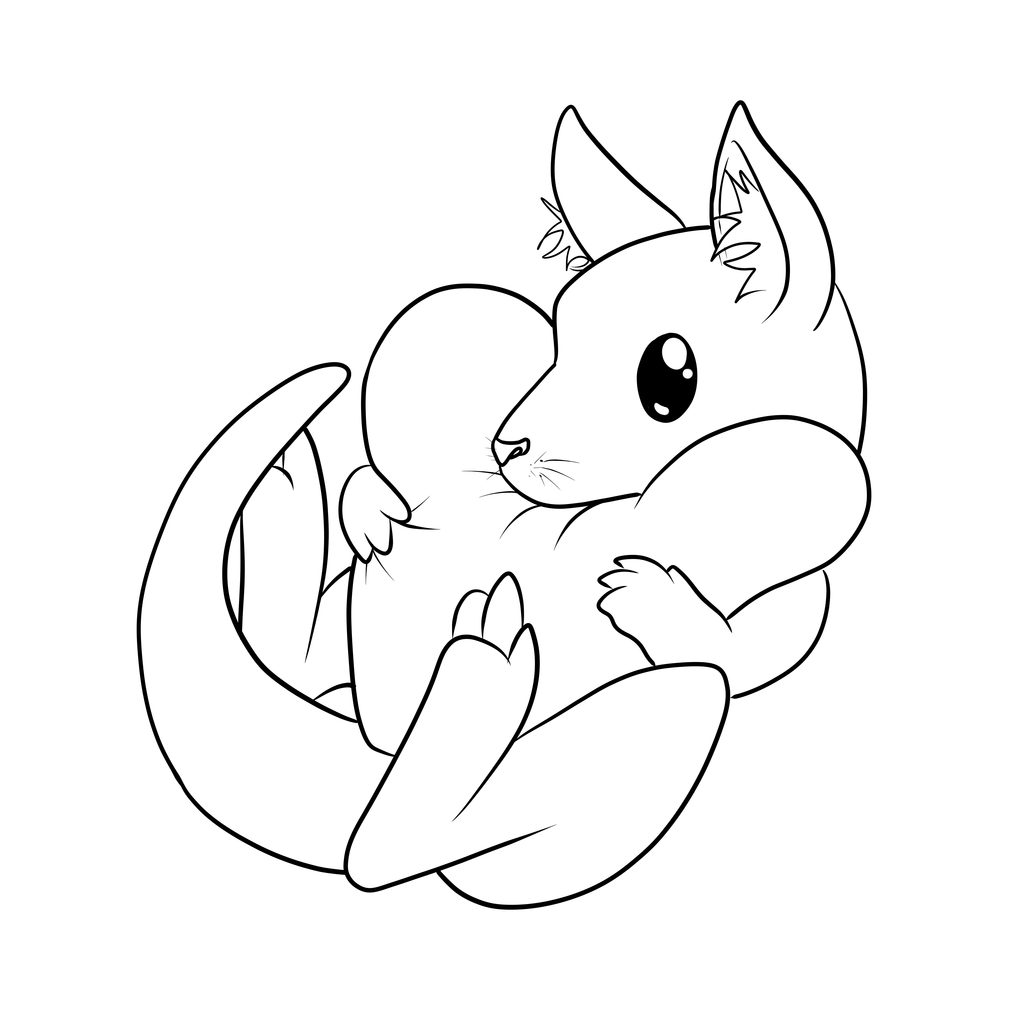 1024x1024 Cute Kangaroo Want A Hug (Collaboration) By Nolhyaa