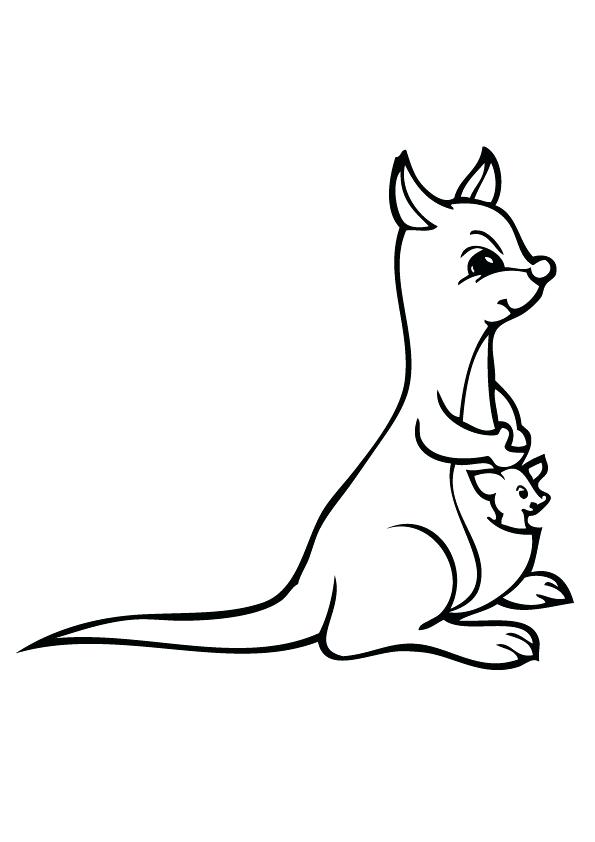 595x842 Kangaroo Coloring Pages Cute Kangaroo Coloring Pages For Kids