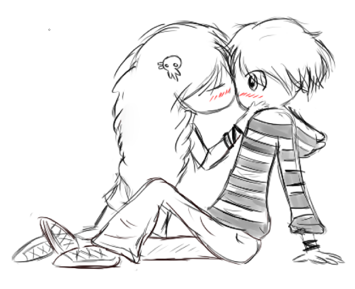 691x563 Two Cute Kids Kissing Or . I Dont Even Know. By Gochure
