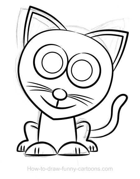 450x572 Kitten Drawings (Sketching + Vector)
