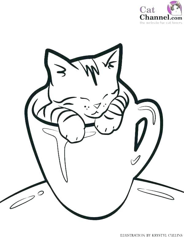 600x776 Printable Kitten Coloring Pages Puppy And Kitten Coloring Pages