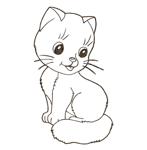 470x480 Cute Little Kitten Coloring Page Free Printable Coloring Pages