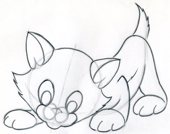 700x554 Drawn Kitten Cartoon