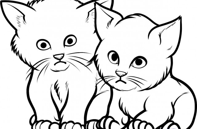 640x420 Tag For Cute Kitty Cat Line Art Cute Kitten Line Drawing Cat