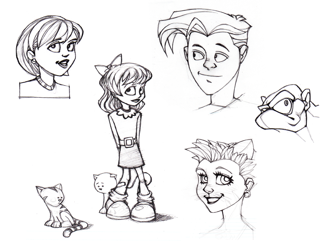 1100x850 Drawing Cute And Kittens By Berkheit