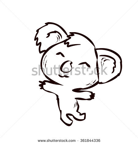 450x470 Drawn Koala On Fire