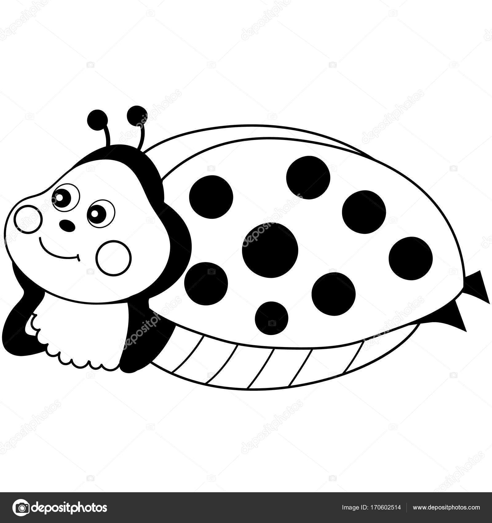 1600x1700 Vector Cute Cartoon Ladybug Resting Stock Vector Marlenes9