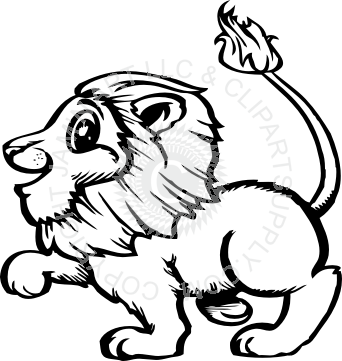 342x361 Walking Lion