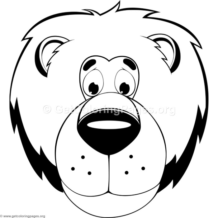700x700 Cute Lion Head Coloring Pages