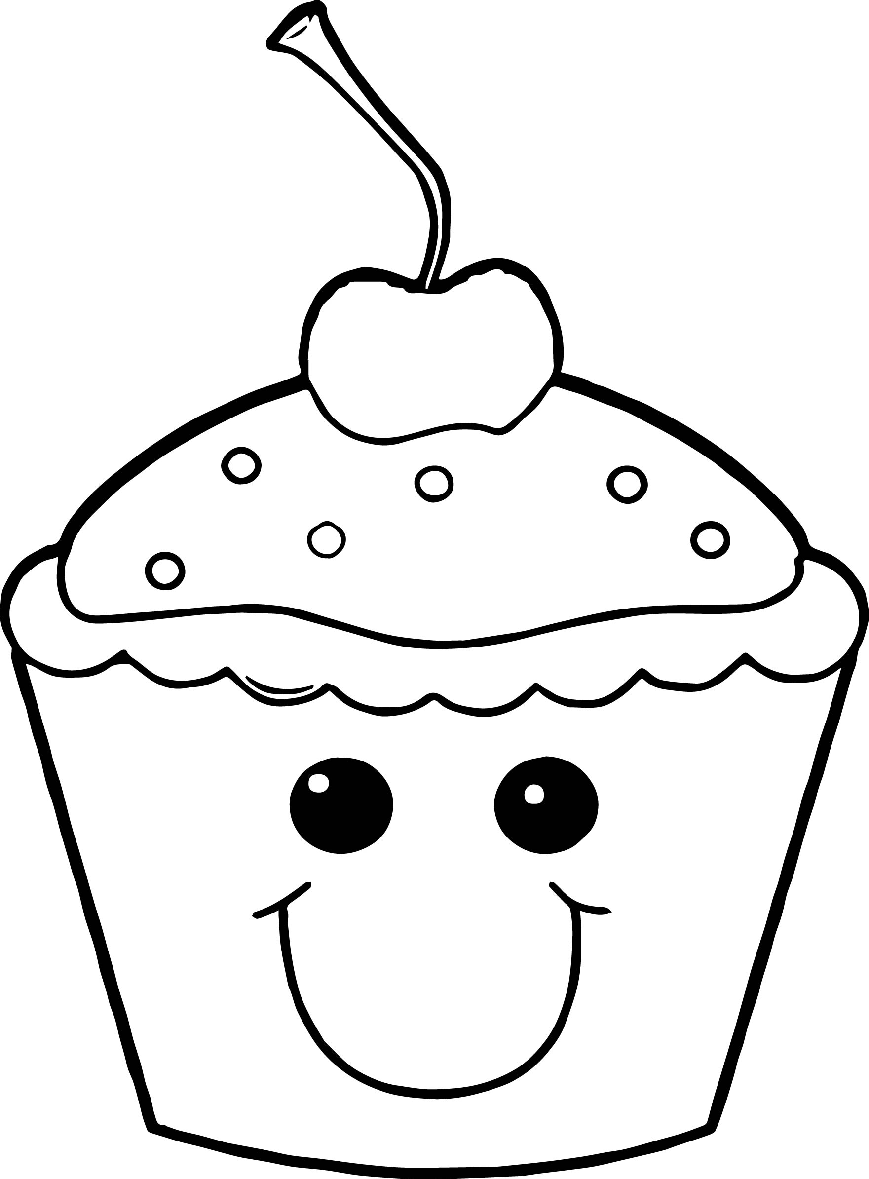1761x2389 Cartoon Cupcake Coloring Pages Colouring In Funny Draw Very Cute