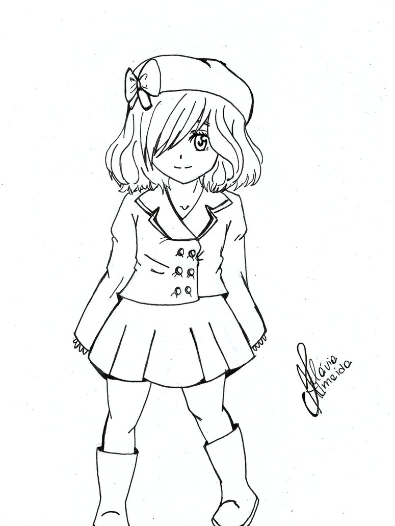 775x1031 Cute Manga Girl By Kooni Sama