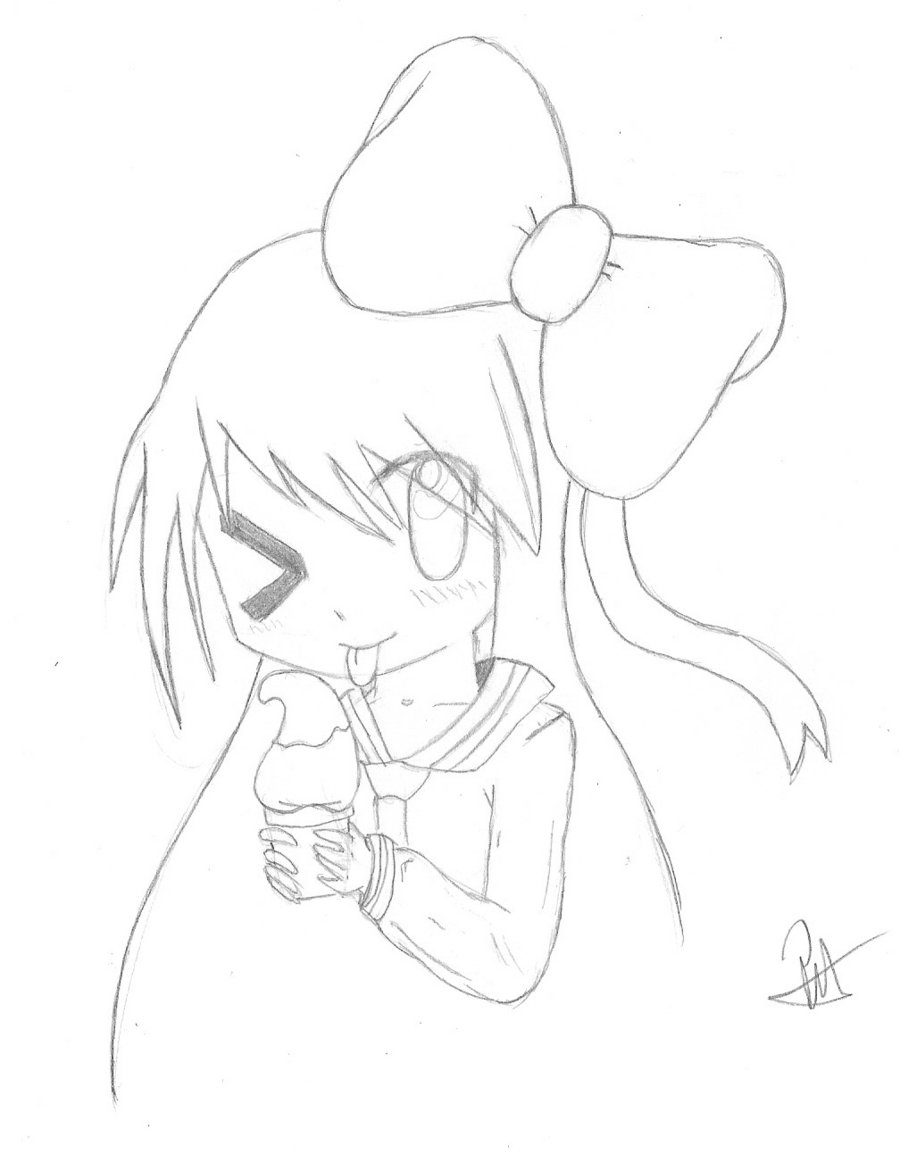 900x1171 Cute Manga Girl By Peter Blackleg