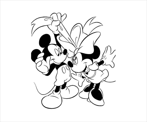 600x500 Minnie Mouse Coloring Pages